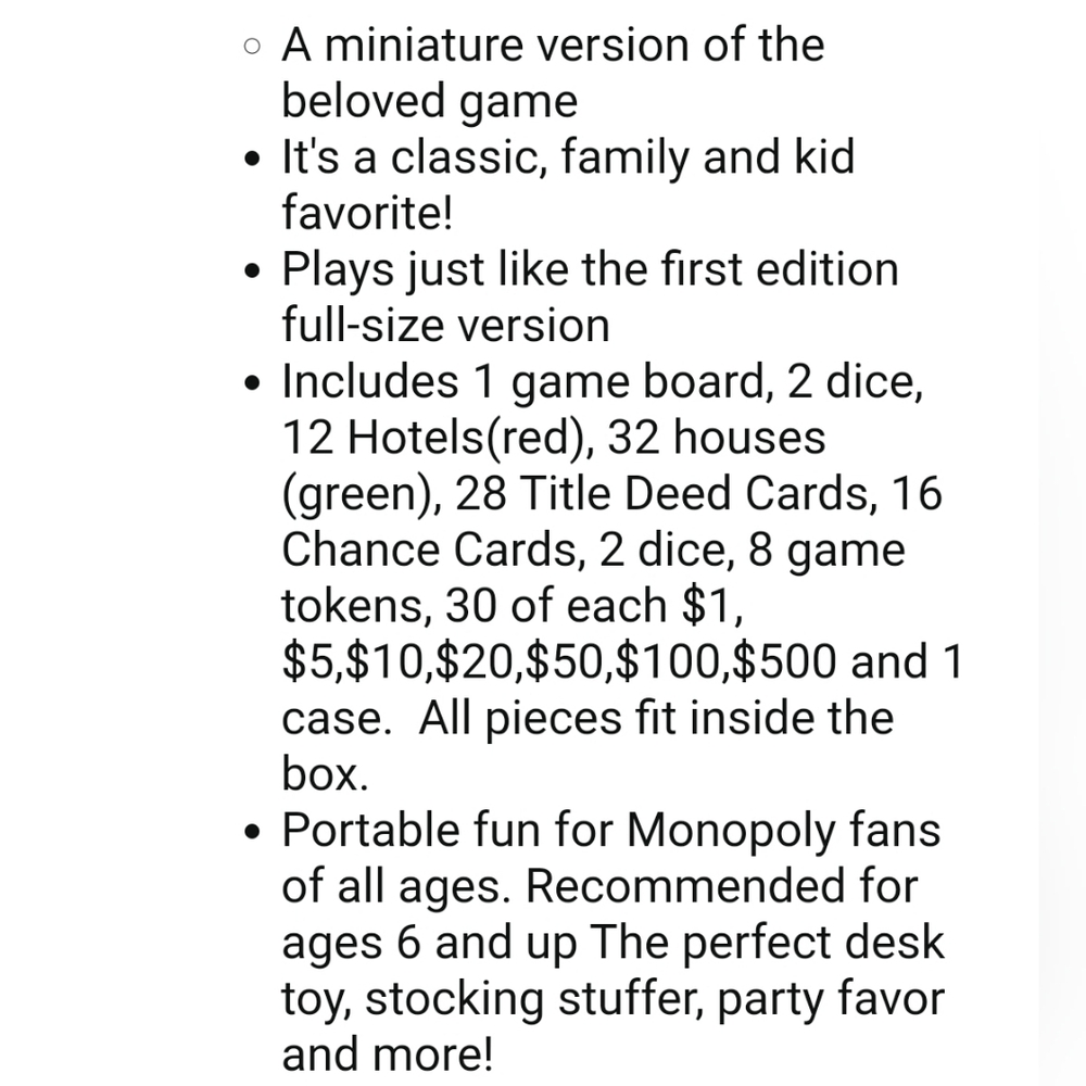 Mini Monopoly by Hasbro - Picture 11 of 12